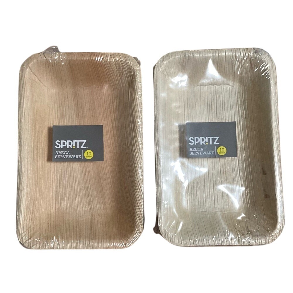 Spritz Areca Serveware Eco-Friendly Plates. Set of 2